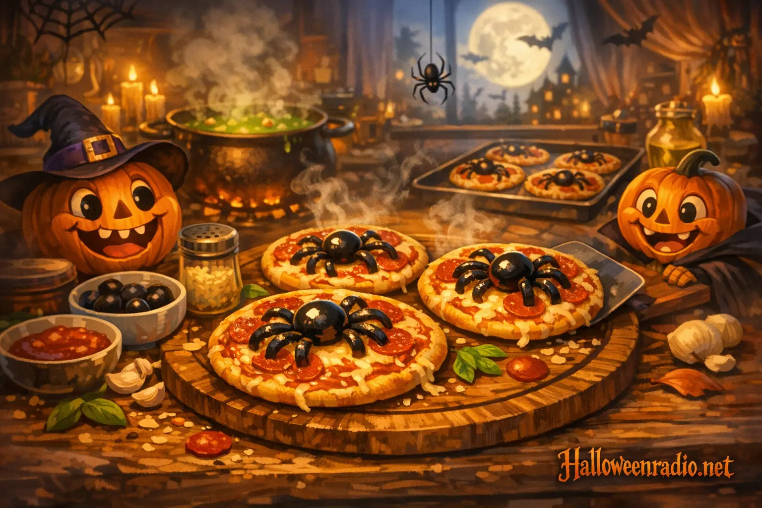 How to make 'spider' pizzas for a quick weeknight dinner